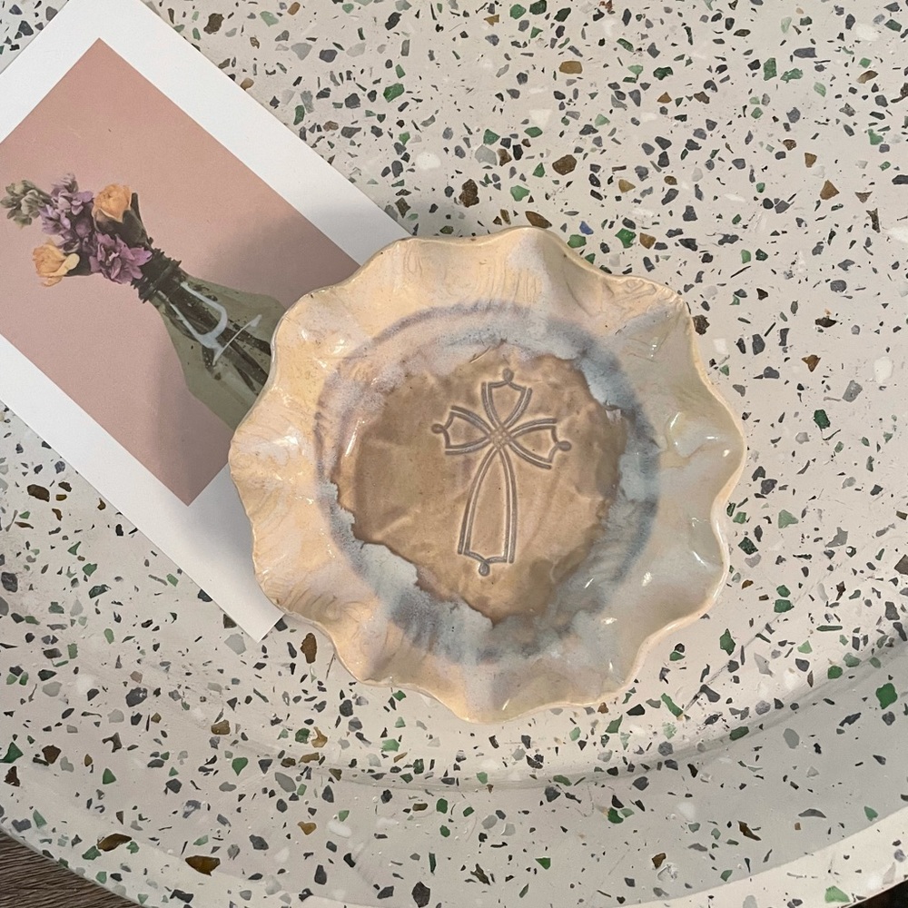 Handmade Ceramic Cross Dish